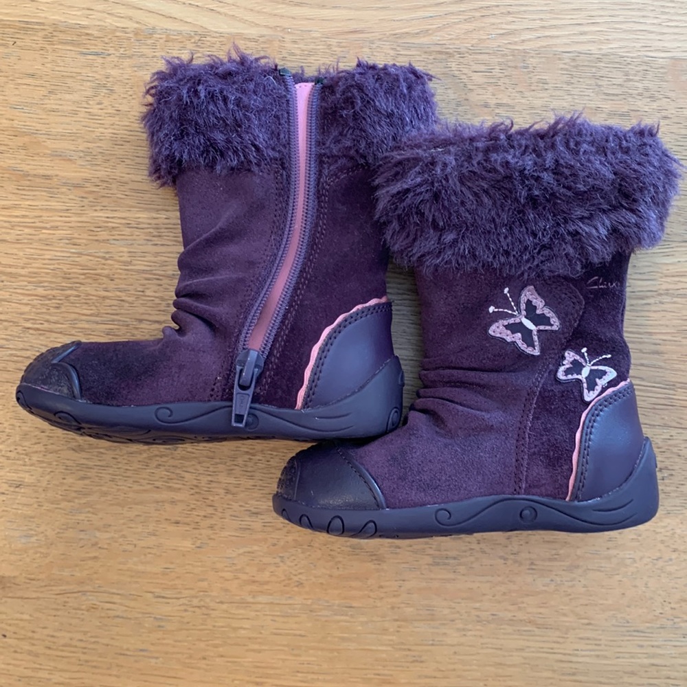 Clark’s Purple Winter Boots